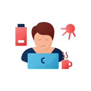 Gündüz yorgunluğu düz simgesi