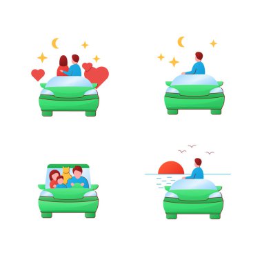 Kaçış arabası simgeleri ayarlandı