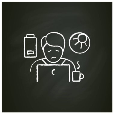 Gündüz yorgunluğu tebeşir simgesi