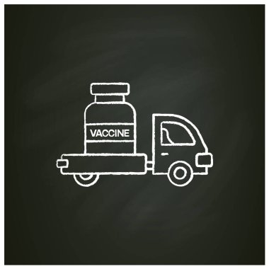 Aşı teslimat tebeşir simgesi