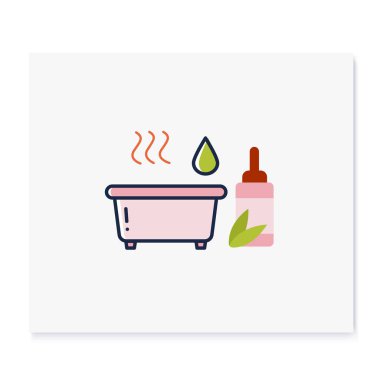 Temel yağlar banyo rengi simgesi