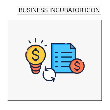 Büyük iş planı renk simgesi