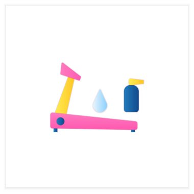 Spor temizleme düz simgesi