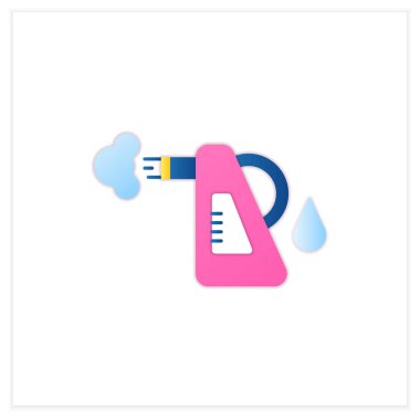 Buhar temizleme düz simgesi