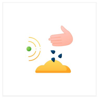 Tohumlar düz simge ekiliyor