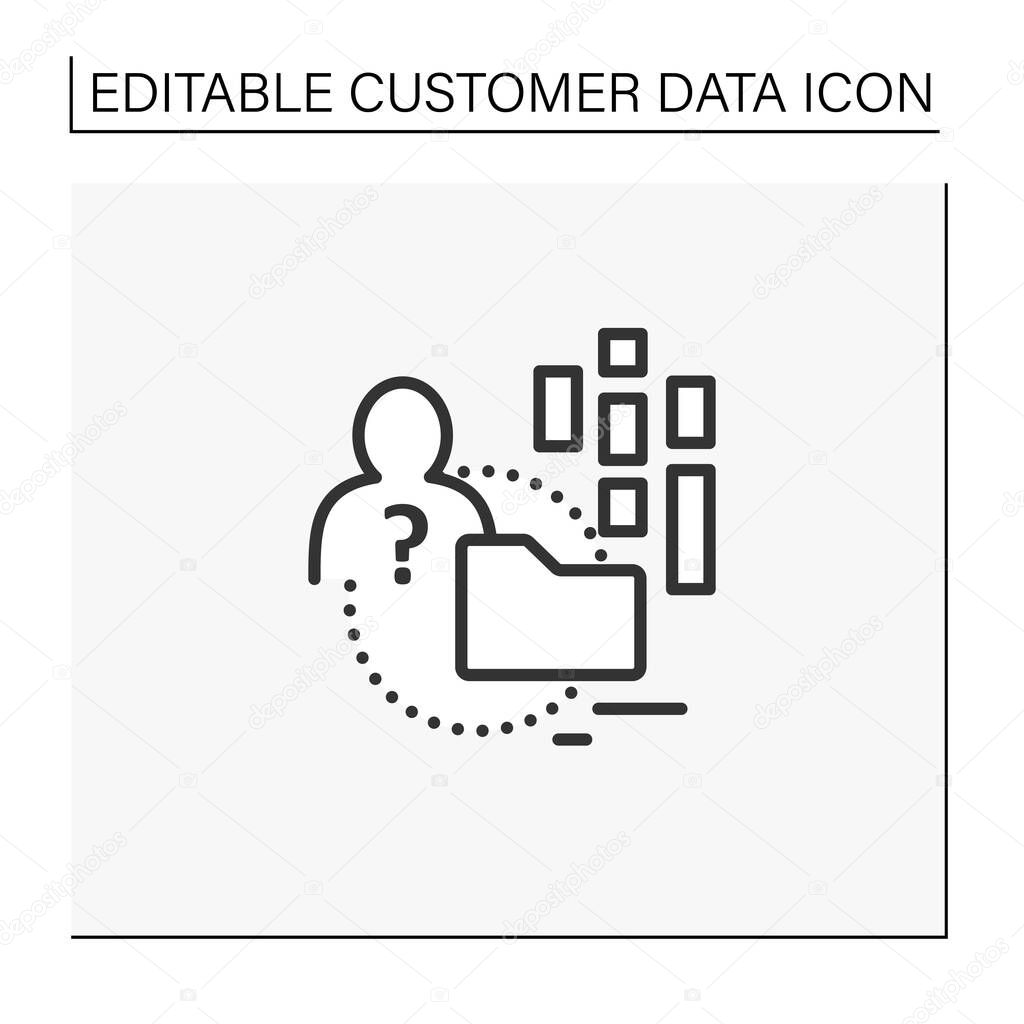 Anonymous data line icon