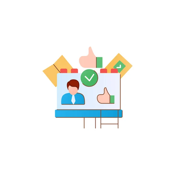 Candidate banner flat icon — Stock Vector