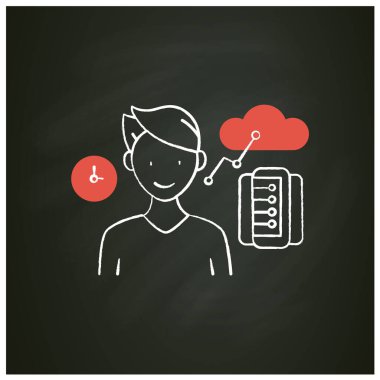 Bilgi yaşı tebeşir simgesi