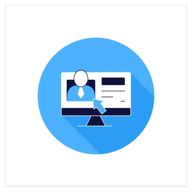 Müşteri profili düz simgesi