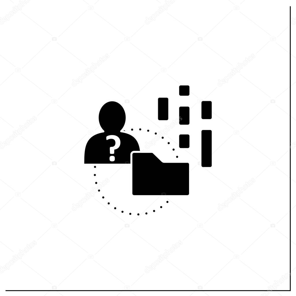 Anonymous data glyph icon