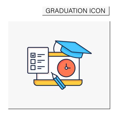 Mezuniyet sınavı renk simgesi