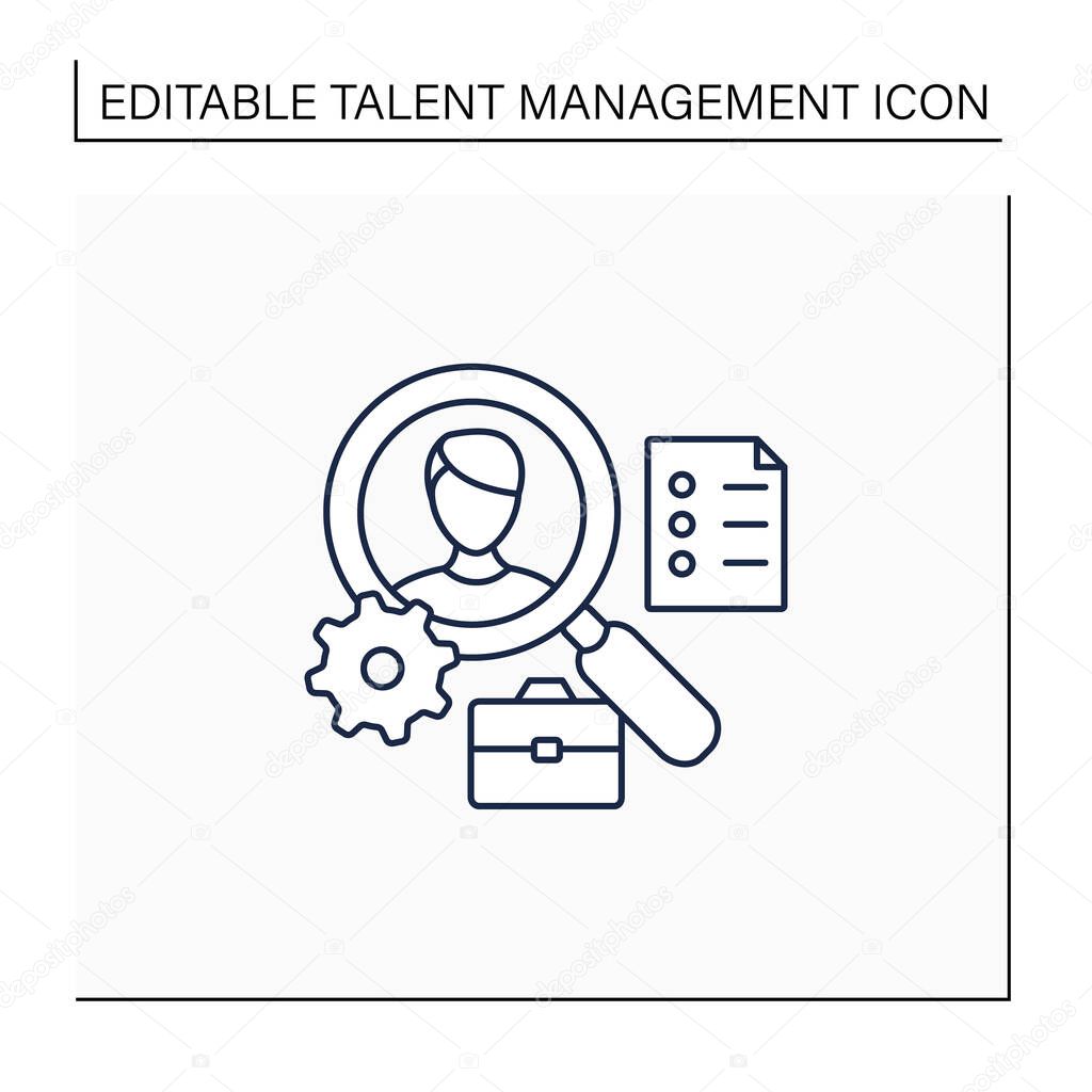 Applicant tracking line icon