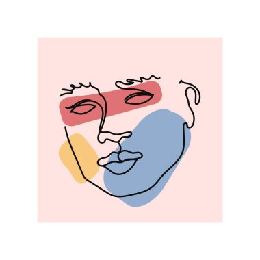 Muhteşem bir portre. Devamlı siluet sanatı.