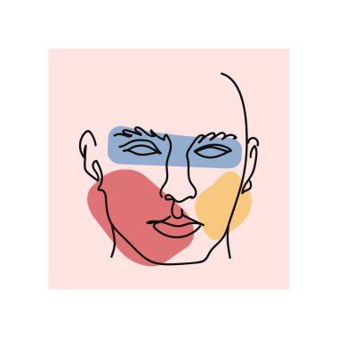 Yakışıklı erkek devamlı siluet sanatı