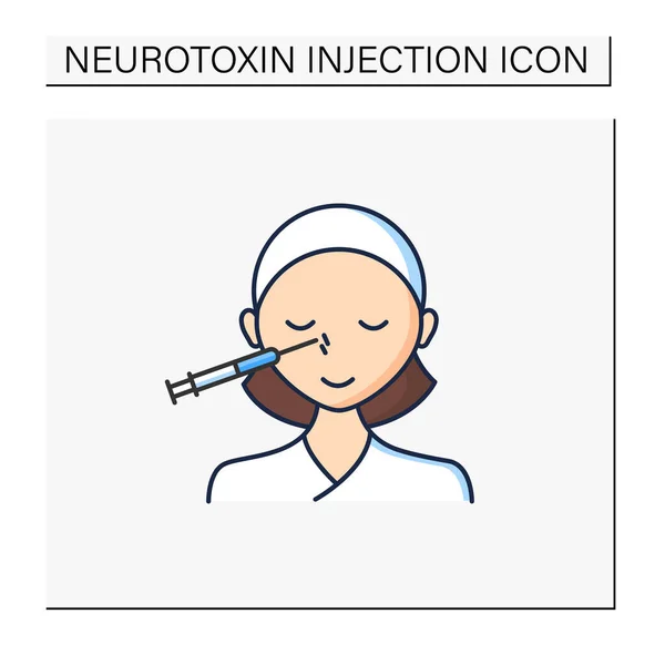 Cosmetic injection color icon — Stock Vector