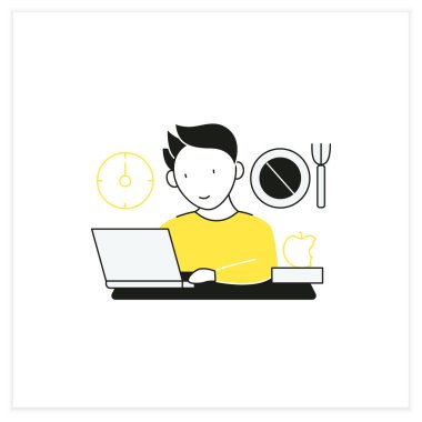 İşkolik düz simge