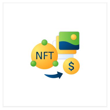NFT eğlenceli düz simge