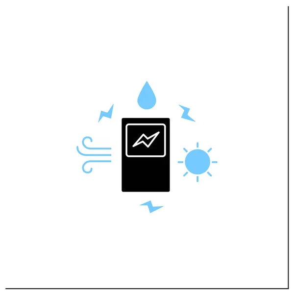 Ahorro de energía icono glifo — Archivo Imágenes Vectoriales