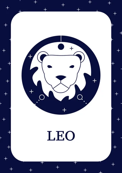 Ikona karty Leo — Stockový vektor