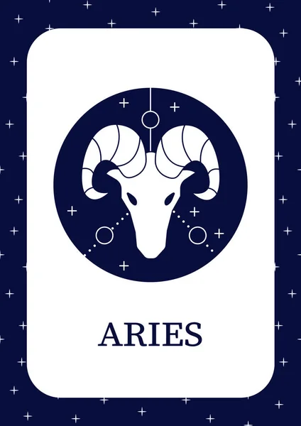 Ikona karty Aries — Stockový vektor