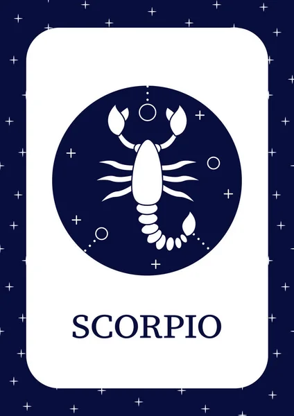 Ikona karty Scorpio — Stockový vektor