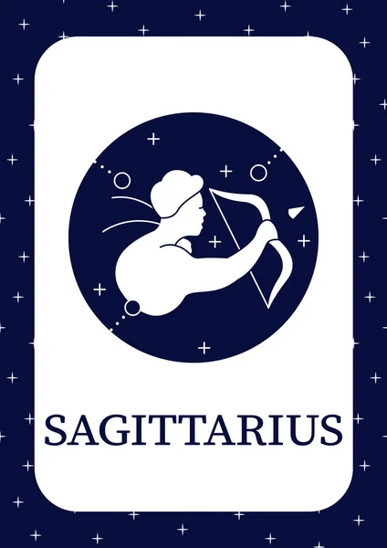 Ikona karty Sagittarius — Stockový vektor
