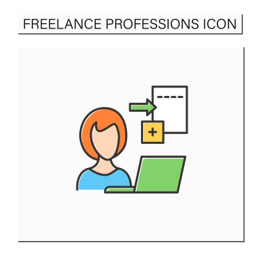 Veri giriş işleri renk simgesi