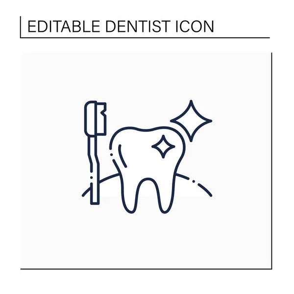 Oral hygiene line icon — Stockvektor