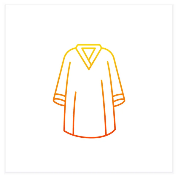 Graduation dress gradient icon — Stock Vector