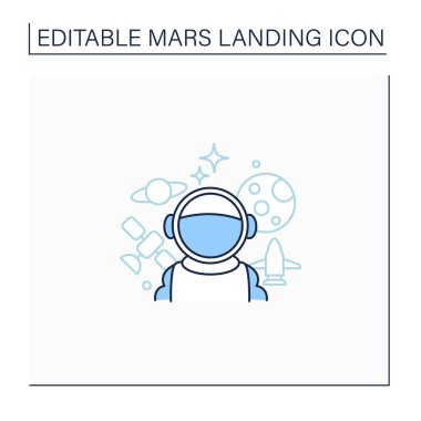 Astronot çizgi simgesi