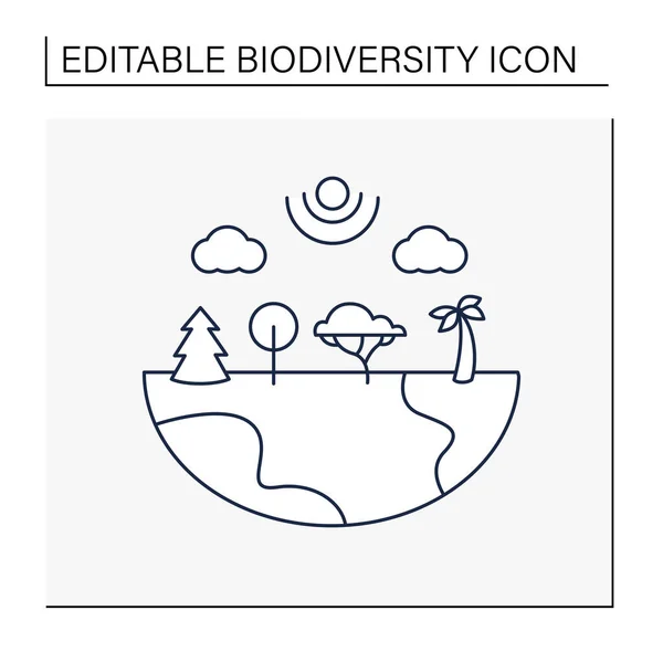 種多様性ラインアイコン — ストックベクタ