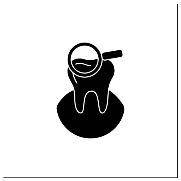 Icona del glifo di screening dentale — Vettoriale Stock