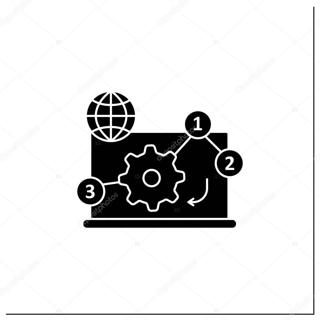 Positive relationships glyph icon. Non-toxic workspace.Employees psychological comfort. Friendly atmosphere. Remote management concept.Filled flat sign. Isolated silhouette vector illustration