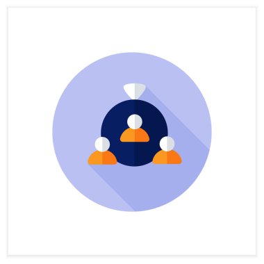 İnsan başkenti düz simgesi