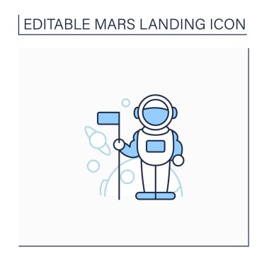 Astronot çizgi simgesi