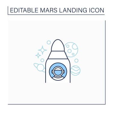 Uzay gemisi çizgi simgesi