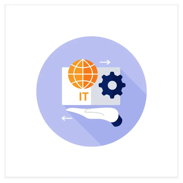 IT asset management flat icon — Stockvector