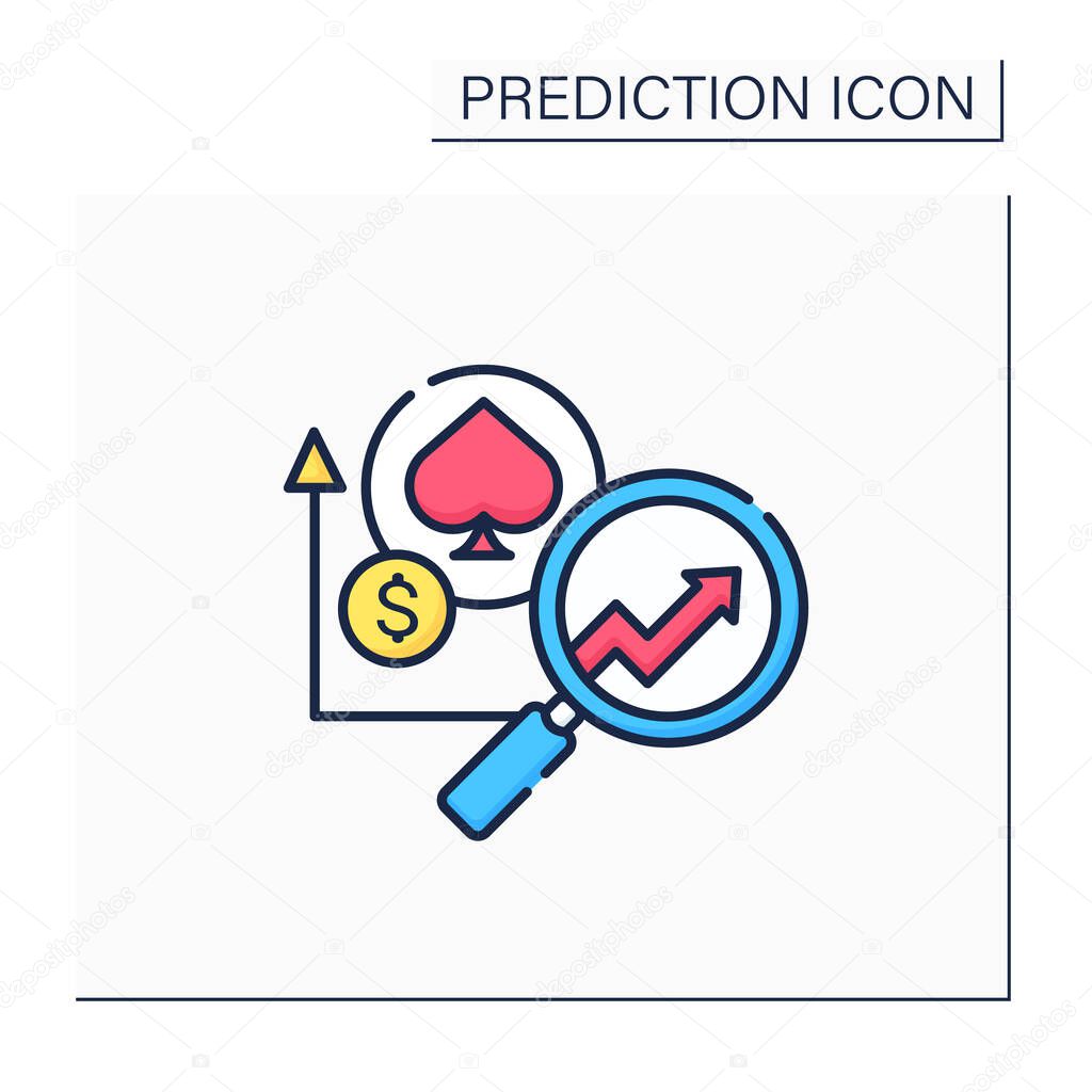 Casinos predictive analytics color icon