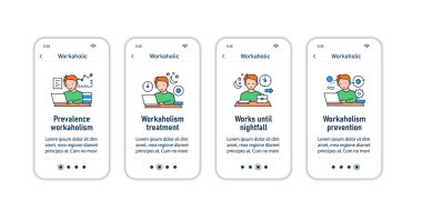 İşkolik mobil uygulama ekranları