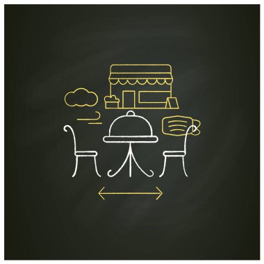 Açık hava yemek tebeşiri simgesi