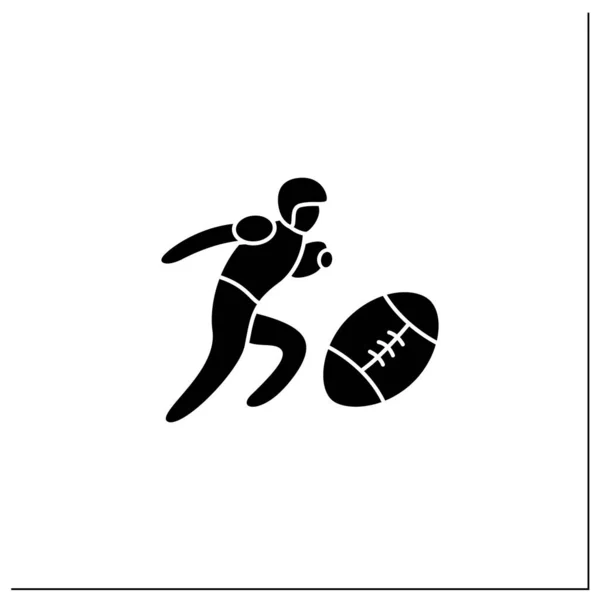 Rugby glyph icon — Stock Vector