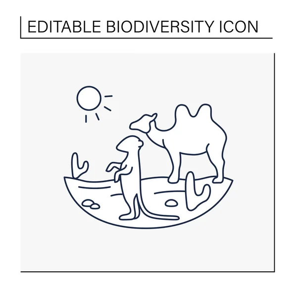 Ícone de linha do deserto —  Vetores de Stock