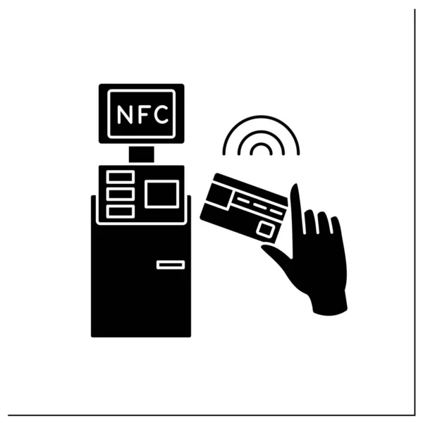 Ikona glifu NFC — Wektor stockowy
