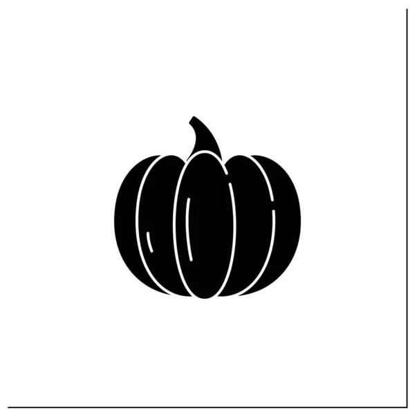 Icono de glifo de calabaza — Vector de stock