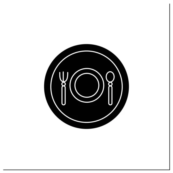 Restaurant symbol glyph icon — Stock Vector