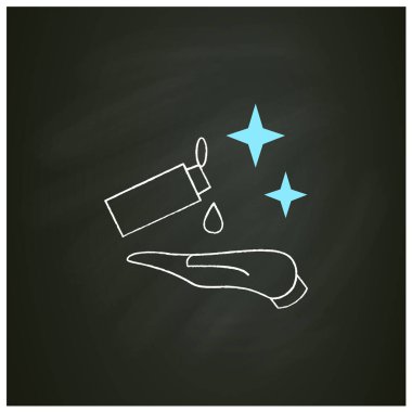 Eller tebeşir simgesini temizliyor