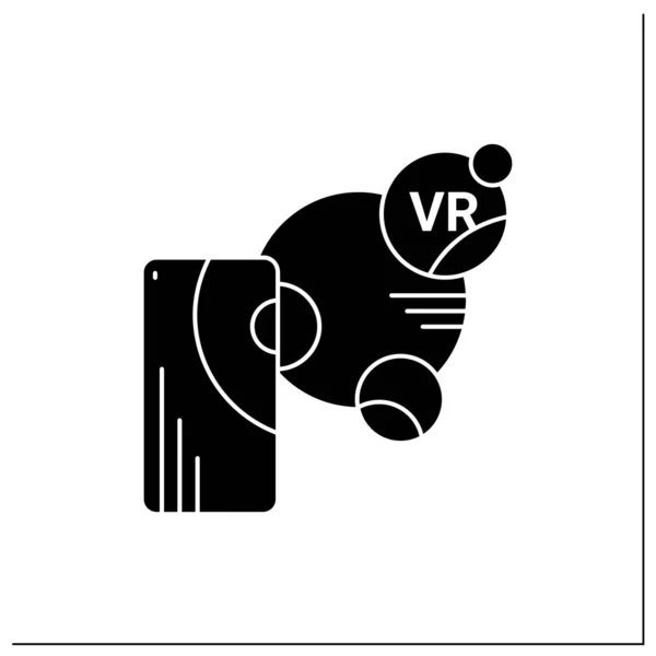 Icono de glifo de realidad aumentada — Vector de stock