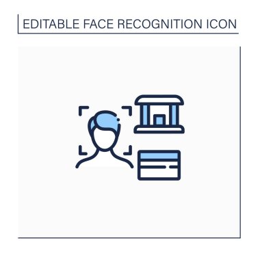 Yüz tanıma çizgisi simgesi