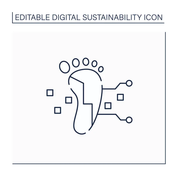 Digitale voetafdruk pictogram — Stockvector