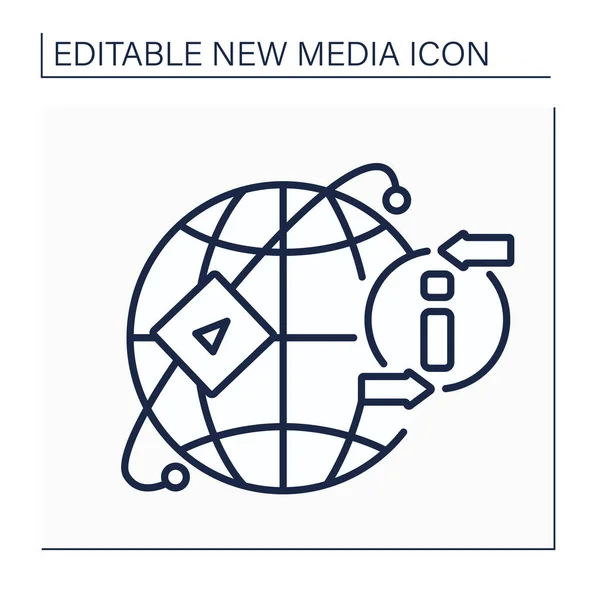 Ikonen för mediedelningsnätverk — Stock vektor